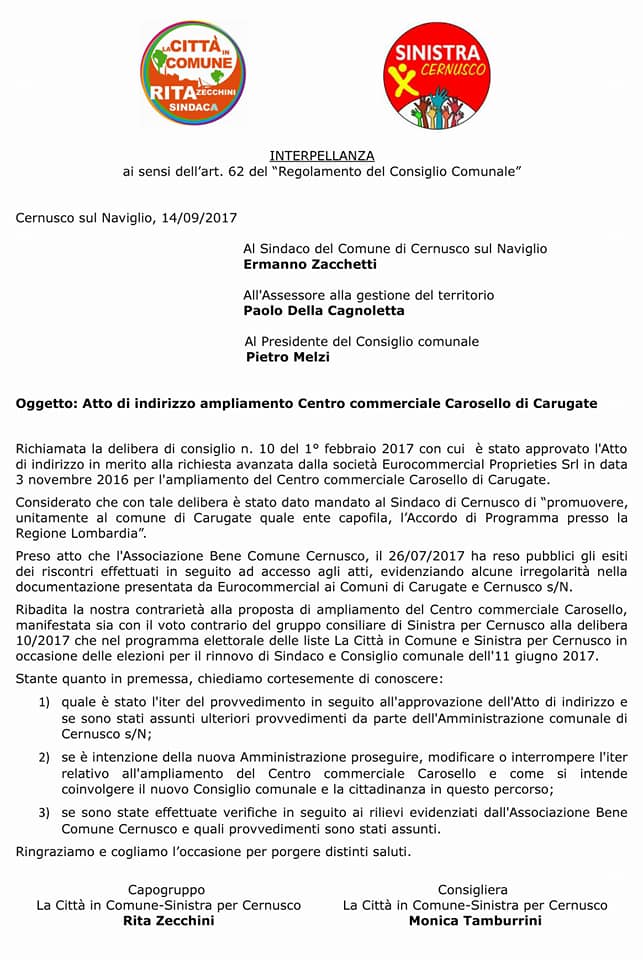 20170914 interpellanza carosello